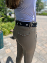 Load image into Gallery viewer, TKC Shades of Grey Stars Belt - Wide Width - Brass Buckle