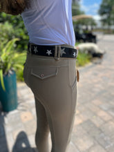 Load image into Gallery viewer, TKC Shades of Grey Stars Belt - Wide Width - Brass Buckle