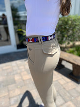 Load image into Gallery viewer, TKC Red White and Blue Belt in Wide Width - Silver Buckle