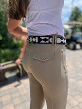 Load image into Gallery viewer, TKC Ebony and Ivory Belt Wide Width - Brass Buckle