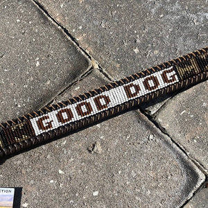 "Good Dog" Beaded Dog Collar - Exceptional Equestrian 