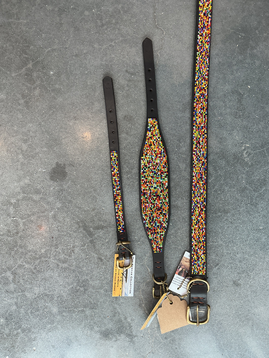 TKC Confetti SMALL BEAD Beaded Dog Collar