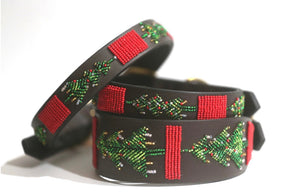 *TKC Exclusive Holiday Christmas Tree Beaded Dog Collar