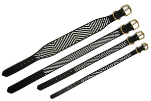 "Zebra" Beaded Dog Collar